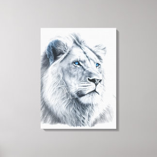 Lion - Pencil Drawing Canvas