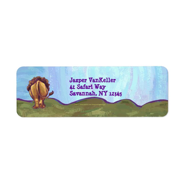 Lion Personalised Address Labels (Front)