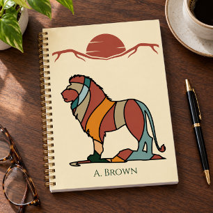 Lion Personalised Notebook Name on Cover