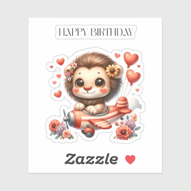 Lion Pilot Birthday (Sheet)