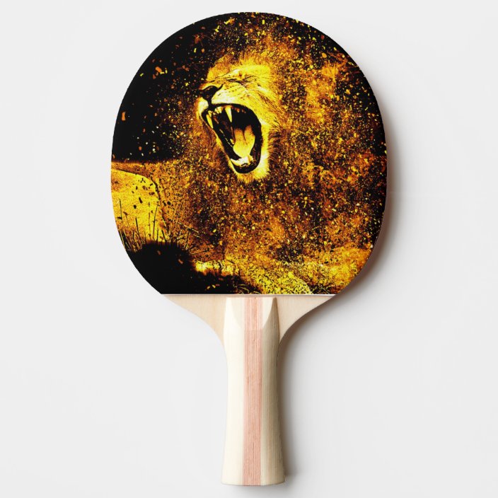 LION PING PONG PADDLE Zazzle.co.uk