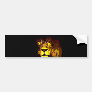 Lion Pop Art Bumper Sticker