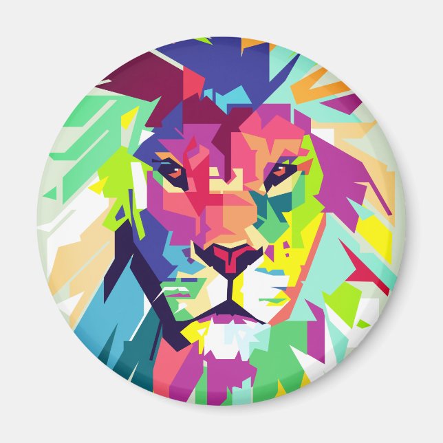 Lion | Pop Art Magnet (Front)