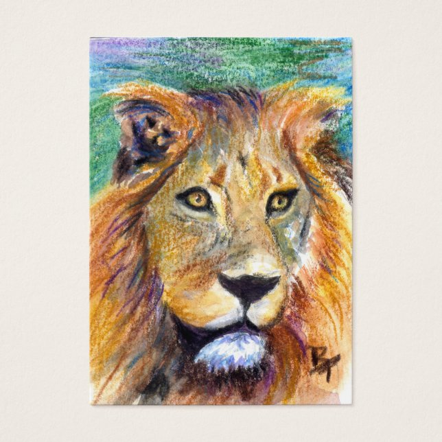 Lion Portrait ACEO Artcard (Front)