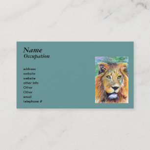 Lion Portrait aceo Business Cards