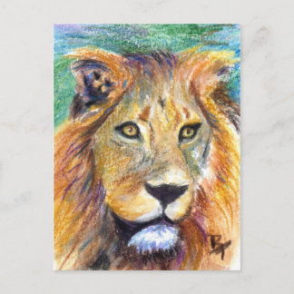 Lion Portrait ACEO Postcard