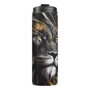 Lion Portrait Animal Painting Wildlife Adventure Thermal Tumbler
