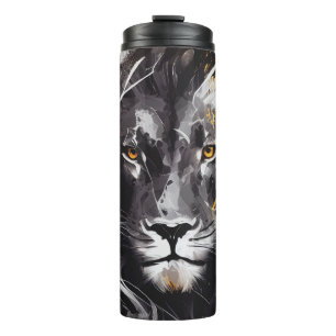 Lion Portrait Animal Painting Wildlife Adventure Thermal Tumbler