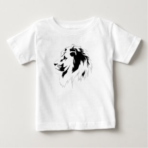 Lion Portrait (black)  Baby T-Shirt
