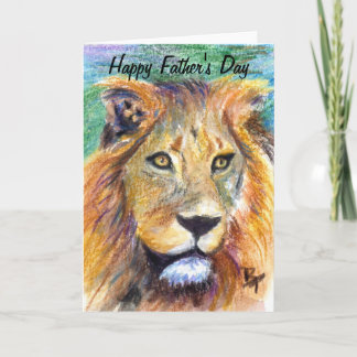 Lion Portrait Father's Day Card