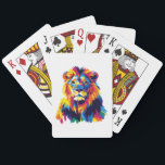 Lion Portrait Illustration Watercolour Painting Playing Cards<br><div class="desc">Lion Portrait Illustration Watercolour Painting. A beautiful image for decoration.</div>