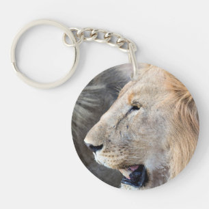 Lion Portrait Key Ring