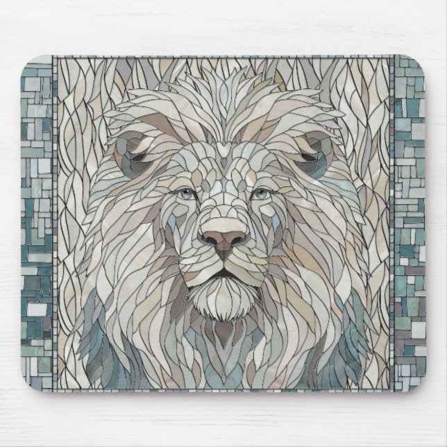 Lion Portrait Mosaic Art  Mouse Mat (Front)