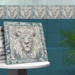 Lion Portrait Mosaic Art  Tile<br><div class="desc">Lion Portrait Mosaic Art</div>