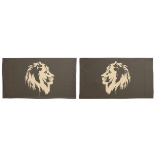 Lion Portrait (sand) Pillowcase