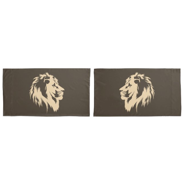 Lion Portrait (sand)  Pillowcase (Front-Set)