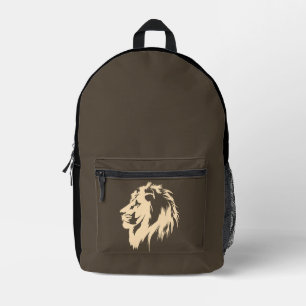 Lion Portrait (sand)  Printed Backpack