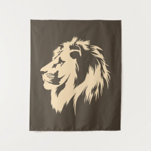 Lion Portrait (sand)  Tapestry