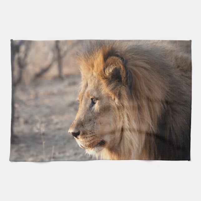 Lion Portrait Tea Towel (Horizontal)