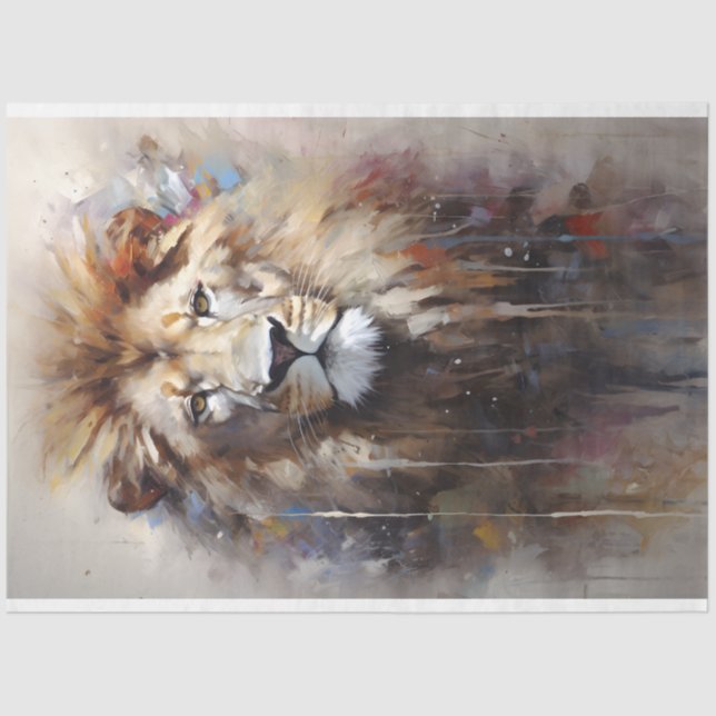 Lion Portrait Tissue Paper (Front)