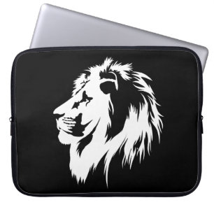 Lion Portrait (white) Laptop Sleeve