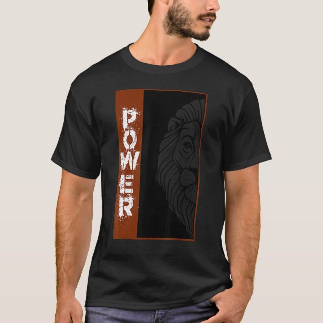 Lion Power Animals T-Shirt (Front)