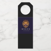 lion printed bottle tag 