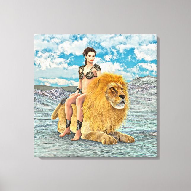 Lion Queen Fantas Canvas Print (Front)