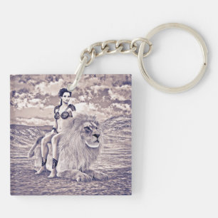 Lion Queen Fantasy Key Ring