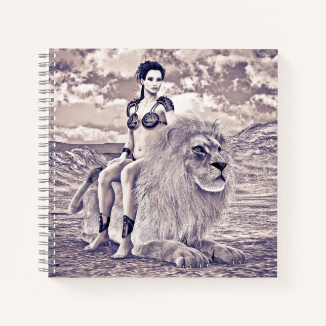 Lion Queen Fantasy Notebook (Front)