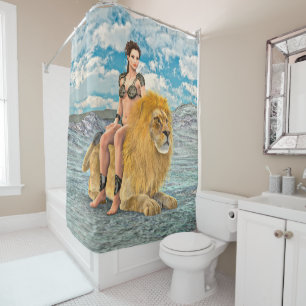 Lion Queen Fantasy Shower Curtain