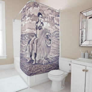 Lion Queen Fantasy Shower Curtain