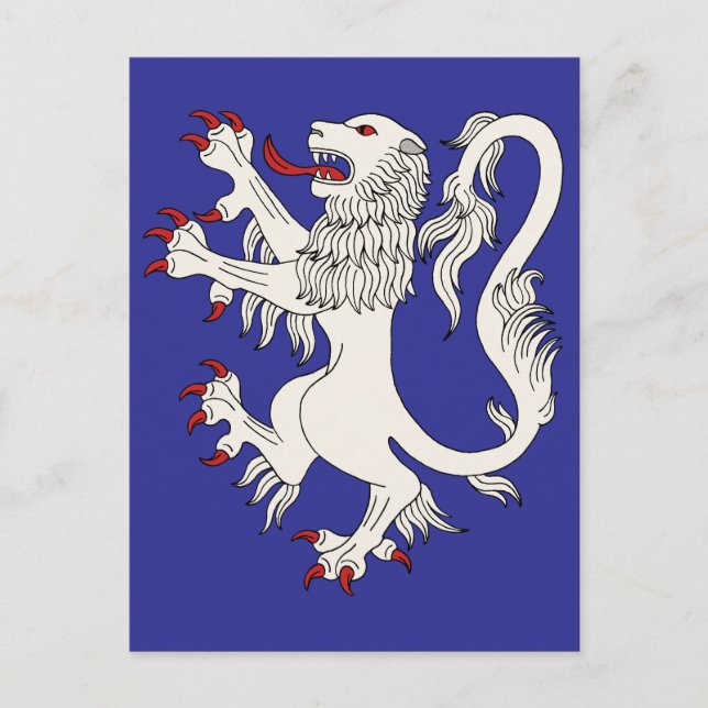 Lion Rampant Argent Postcard (Front)