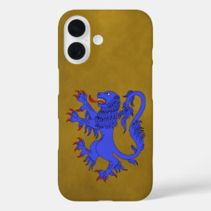 Lion Rampant Azure iPhone 16 Case