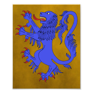Lion Rampant Azure Photo Print