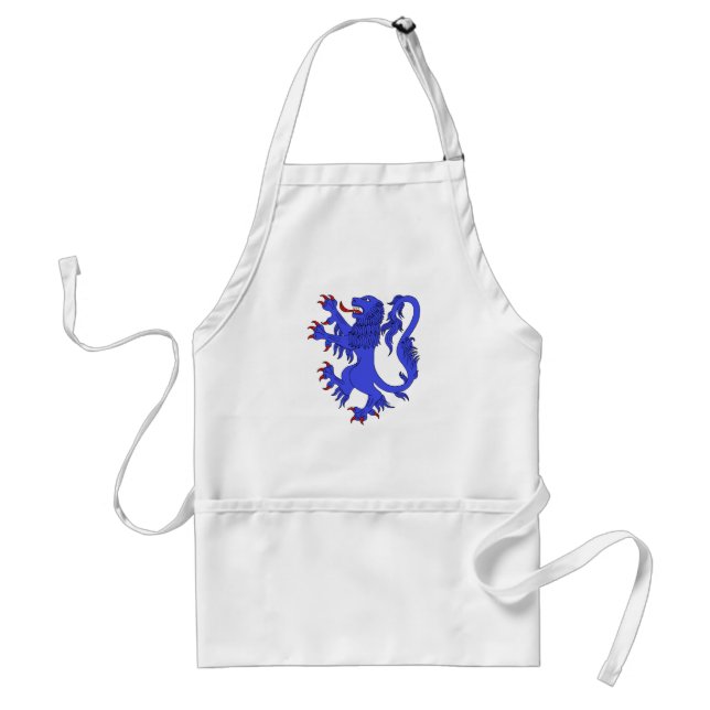 Lion Rampant Azure Standard Apron (Front)
