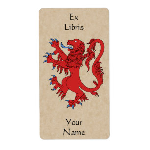 Lion Rampant Gules Bookplate