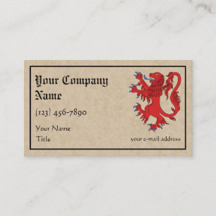 Lion Rampant Gules Business Card