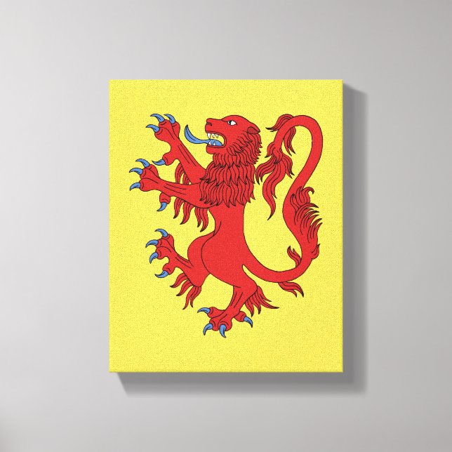 Lion Rampant Gules Canvas Print (Front)