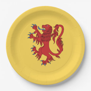 Lion Rampant Gules Paper Plate
