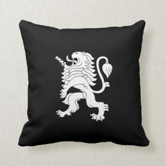 Lion Rampant Heraldry Throw Pillow