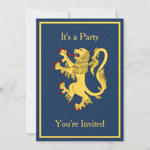Lion Rampant Invitation