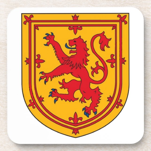 Lion Rampant on Gold Coaster (Front)