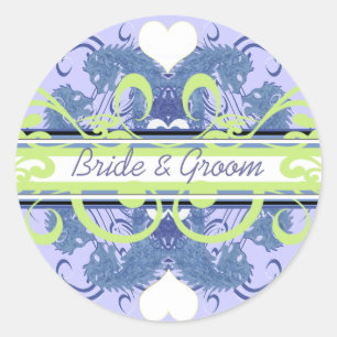 Lion Rampant Renaissance Wedding Classic Round Sticker