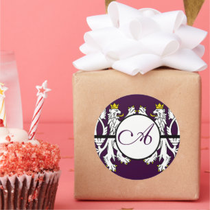 Lion Rampant Renaissance Wedding Classic Round Sticker