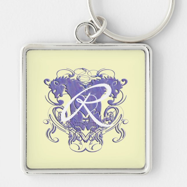 Lion Rampant Renaissance Wedding Key Ring (Front)