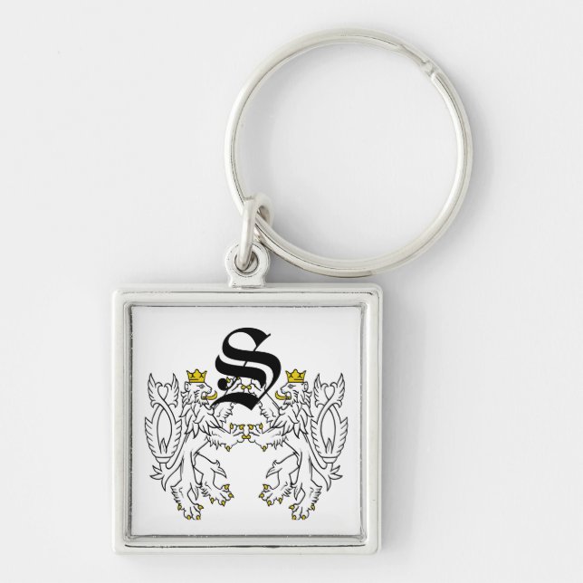 Lion Rampant Renaissance Wedding Key Ring (Front)
