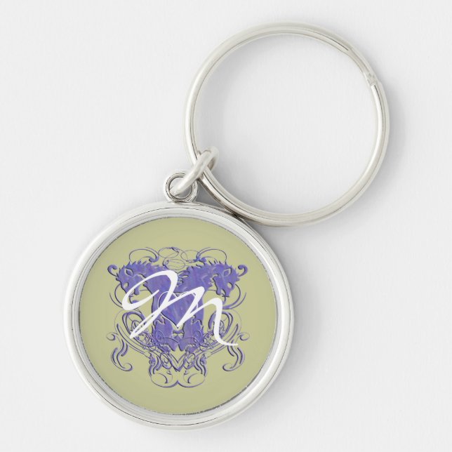 Lion Rampant Renaissance Wedding Key Ring (Front)