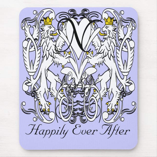 Lion Rampant Renaissance Wedding Mouse Mat (Front)