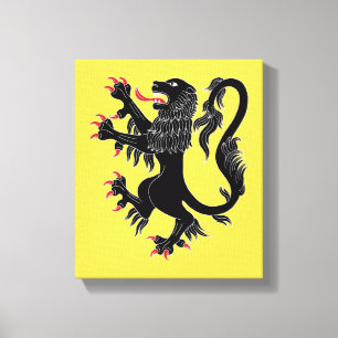 Lion Rampant Sable Canvas Print